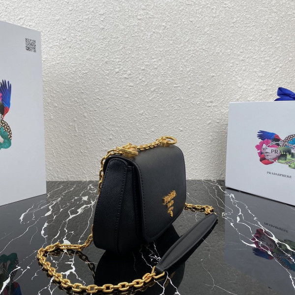 Pra*a saffiano leather