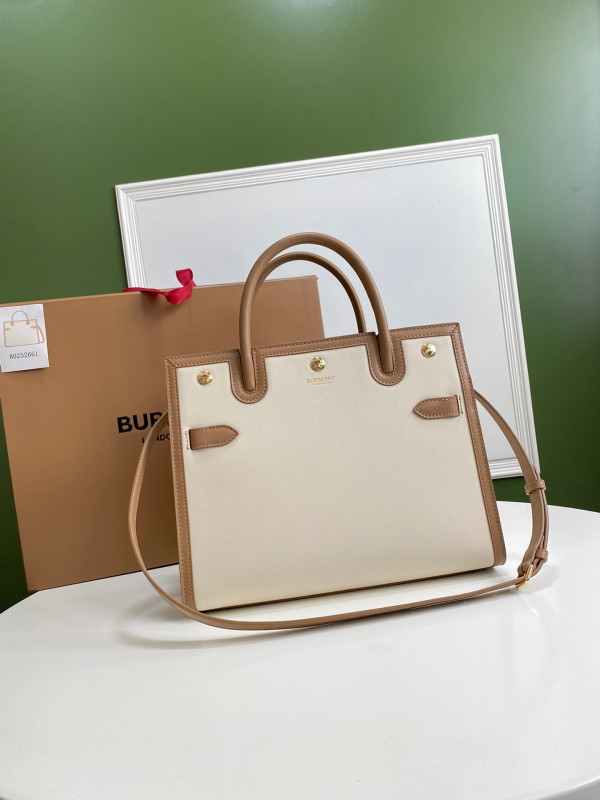 B**rry small vintage check two-handle title bag