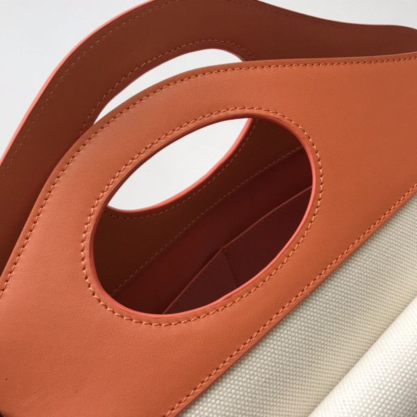 B**rry medium two-tone canvas and leather pocket tote