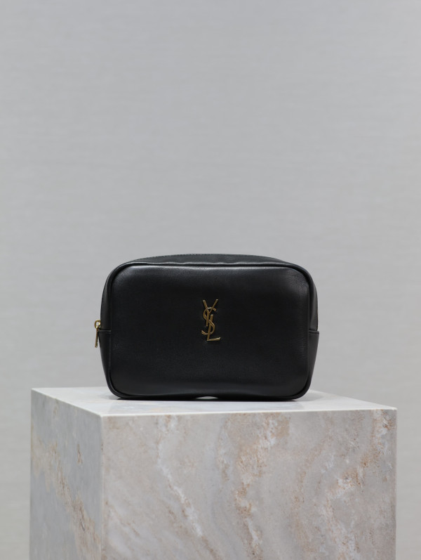 Y*L calypso cosmetic pouch in lambskin