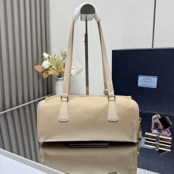 Pra*a re-nylon medium top-handle bag with padlock