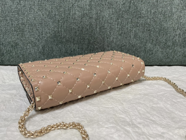 Valentino Rockstud Spike Nappa Leather Crossbody Clutch Bag