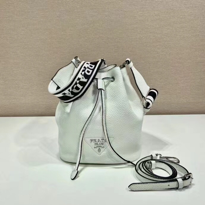 Pra*a  leather bucket bag